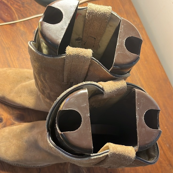 FRYE Suede Leather Cowboy Boots Sz 14D W - Picture 7 of 16